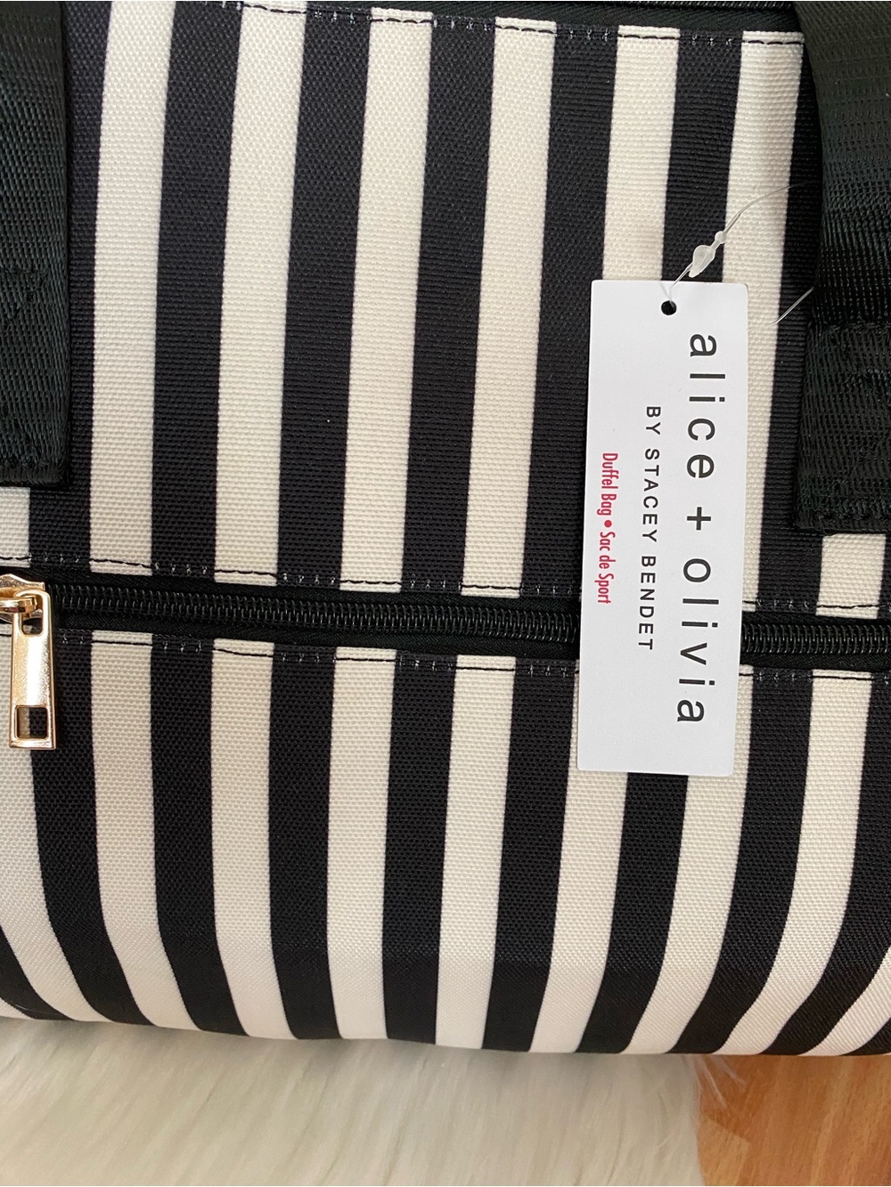 Alice + Olivia By Stacey Bendet Striped Duffel Bag - Picture 4 of 13